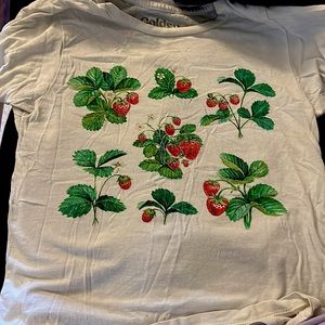 Pacsun, size extra small, white with strawberry design